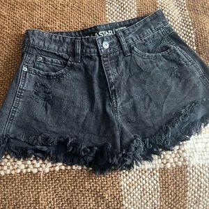 Black high waisted Jean shorts